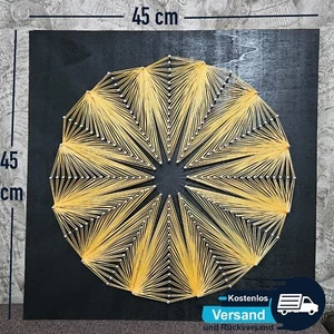 🌌 Handgefertigte String Art "Sonnen Harmonie" 3D Wandkunst, Einweihungsgeschenk - Bild 1 von 5