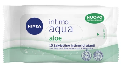 6 PZ NIVEA SALVIETTINE INTIME IDRATANTI AQUA ALOE DA 15 CON ACQUA DI ALOE Foto 1 de 2