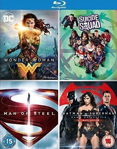DC 4 Film Collection [Blu-ray] [2017] BatmanvSuperman.Wonderwoman - New & Sealed - Image 1 of 1