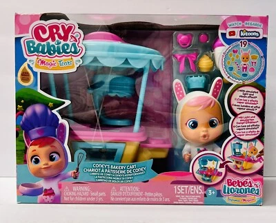 IMC TOYS Cry Babies Magic Tears Coney's Bakery Cart Bunny Tears Activate The Oven! NEW