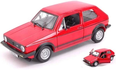 Modellino Auto Scala 1:24 Volkswagen Golf Mk1 GTI 1979 Burago Modellismo Diecast - Immagine 1 di 3