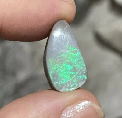 6.6ct 19.3x10.6x4.7mm Solid Australian Mintabe Black Opal Cabochon Loose Gem - Image 1 of 4