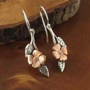 Solid 925 Silver Handmade New design Leaf Earring For Women's Gift Jewelry - Picture 1 of 1