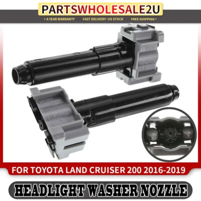 2 peças bocal de arruela de farol dianteiro L&R para Toyota Land Cruiser 2016-2019 V8 5.7L - Imagem 1 de 4