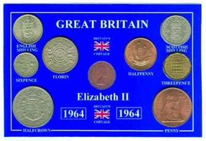 Great Britain 1964 Coin Set 60th Birthday - Picture 1 of 1