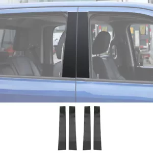4x Window Center Pillar Trim Sticker Decor For Dodge RAM 1500 10-17 Carbon Fiber - Picture 1 of 11