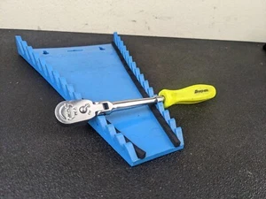 #bk290 Snap-on Tools THLFD72HV Hi-Viz Yellow 1/4" Drive Hard Grip Flex Ratchet - Picture 1 of 24