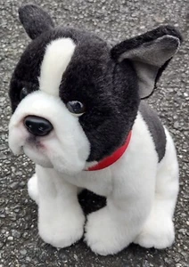 Bonito juguete de peluche para perro FAO negro/blanco sentado Boston Terrier 2021 10" - Imagen 1 de 6