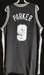 Tony Parker Signed Autographed Custom Jersey (Beckett) - Picture 1 of 3