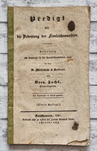 1839 Predigt Fronleichnamsfeier Martinskirche Kaufbeuren Fuchs Stadtkaplan alt - Picture 1 of 6