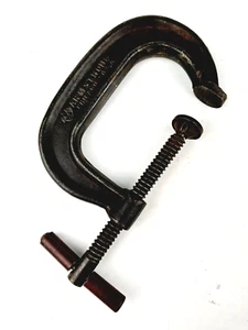 Vintage Armstrong No. 403 C-Clamp Wood Capped Handles Drop Forged USA - RARE! - Picture 1 of 6