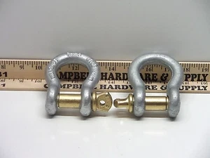 Staging 5/8 Anchor Shackle Lighting 2 Pk 3.25 Ton Of Safe Work Load Limit JEEP - Imagen 1 de 3