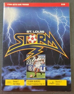 1989 SOCCER LEAGUE PROGRAM ST LOUIS STORM VS SOCKERS SIDEKICKS PLAYOFFS 4422B - Picture 1 of 2