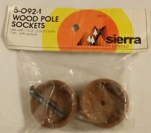 Sierra by Gould Holz Pole Sockel & Schrauben 5-092-1 Verwendung mit 1-3/8" Pole USA - Bild 1 von 3