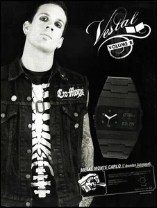 Bleeding Through Brandan Schieppati 2009 reloj vestal publicidad impresión - Imagen 1 de 3