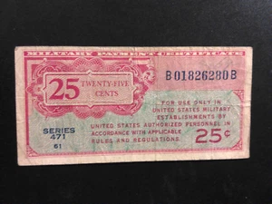 Military Payment Certificate 25 Cents Series 471 - Picture 1 of 2