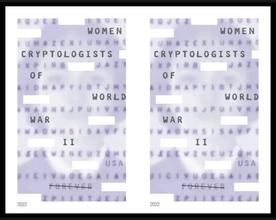 Women Cryptologist WWII Imperf/NDC Horiz Pair of 2 stamps MNH Ships 25 Oct 2022 - Image 1 of 1