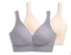 NWT Jockey - Set of 2 Forever Fit Molded Cup Soft Touch Lace Bra 1 Blush 1 Grey