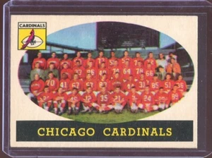 1958 Topps Football # 69 Chicago Cardinals Team Card (NM) Near Mint - Picture 1 of 2