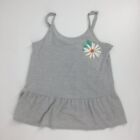 Make + Model Gray Tank Top Womens Size Extra Small XS Floral Spaghetti Strap NEW