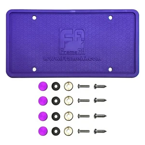 purple silicone back guard with aluminum screw caps set - Bild 1 von 1