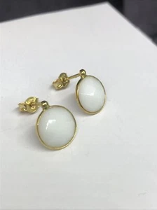 orecchini agata bianca e oro 18kt - Picture 1 of 4