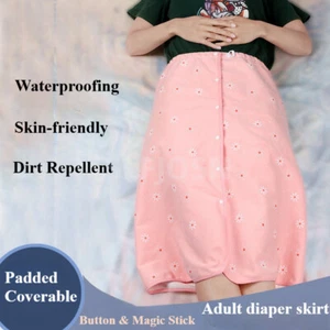 1PC Diaper Skirt Washable Cotton Cloth Wearable Incontinence Bed Pad for Adults - Picture 1 of 25