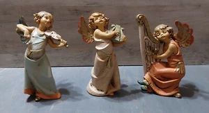 Estatuillas de 6"" Fontanini Music Playing Angels Depose Italy - Imagen 1 de 6
