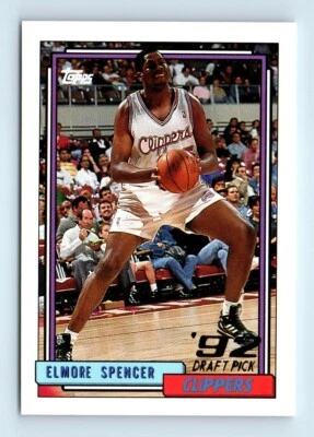 1992-93 Topps Elmore Spencer Rookie Los Angeles Clippers #300 - Image 1 of 2