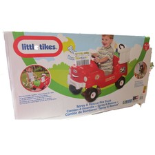 little tikes spray & rescue fire truck foot to floor ride on