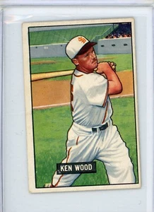 Ken Wood 1951 Bowman Baseball # 209 - Picture 1 of 2