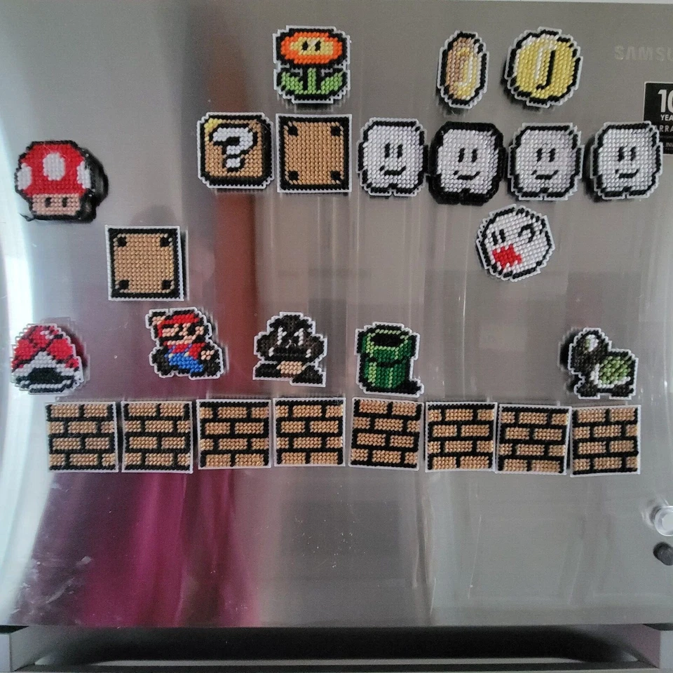 Ímãs de geladeira feitos à mão para Super Mario! Vem em um conjunto de 25 - Imagem 1 de 1