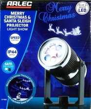  ARLEC Merry Christmas & Santa Sleigh Projector Light Show Blue&white LED LV1983