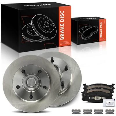 Rotores de disco delanteros y pastillas de freno de cerámica para Ford E-150 Econoline 1994-2001 F-150 Foto 1 de 4