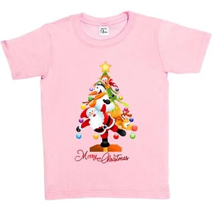 1Tee Maglietta Albero Equilibrante Buon Natale per Bambini Ragazze - Foto 1 di 5