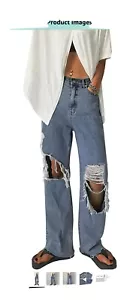 woman ripped jeans - Picture 1 of 6