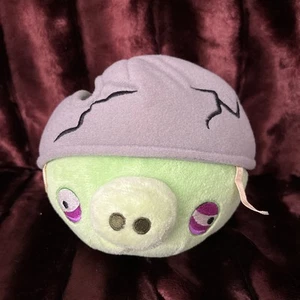 Angry Birds Plush 5" NO SOUND Corporal Pig Cracked Helmet Bad Piggies - Picture 1 of 6