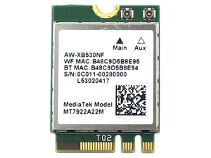 AZUREWAVE AW-XB530NF M.2 2230 PCIE USB WIFI 6E BLUETOOTH 5.2 CARD 0C011-00280000 - Picture 1 of 2