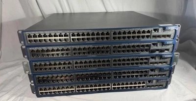 3Com HP 4800G PWR 48-Port PoE Switch 3CRS48G-48P-91 w/ 10G CX4 Module Tested - 1 - Image 1 of 4