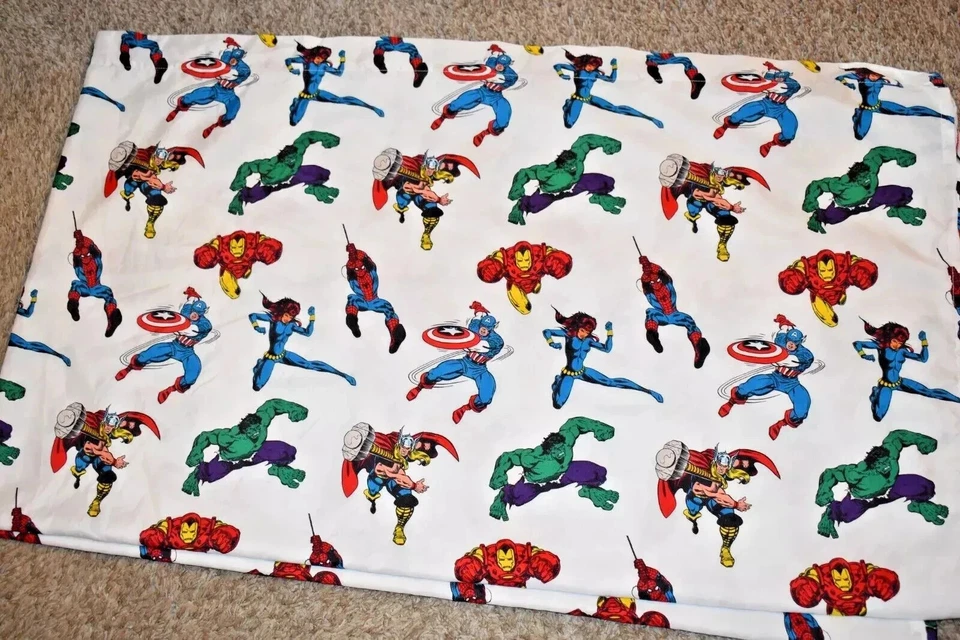 H1!哇! 漫威漫画全/双超细纤维平床单 {织物} 复仇者联盟 — 第 1/1 张图片