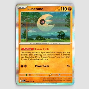 Lunatone - MEG 074/132 - R NM / Mint ME01: Mega Evolution Single - Picture 1 of 2