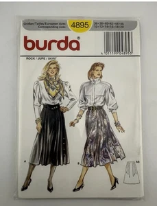 Burda 4895 Full Skirt Calf Length Size 10-20 Uncut - Picture 1 of 2