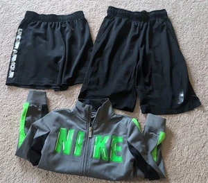 (3-piece) Athletic Boys Bundle Shorts & Sweatshirt 7/8 Nike & Under Armour - Picture 1 of 12
