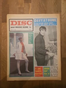 Disc and Music Echo June 15th 1968 Monkees Davy Cover and Poster - Imagen 1 de 4