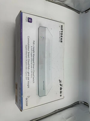 Netgear GC510P-100NAS 8-Port Gigabit Ethernet PoE+ App Managed Cloud Switch - Image 1 of 3