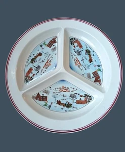 Villeroy & Boch Naif Christmas Divided 3 Abschnitte Teller 12" Vitro-Porzellan - Bild 1 von 9