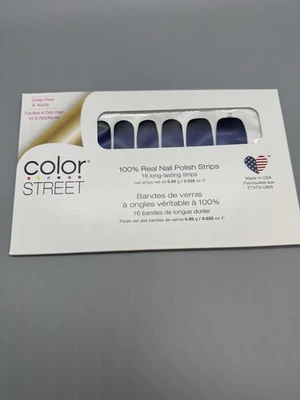 Tiras de esmalte Color Street Midnight Shift preto azul aposentado FRETE GRÁTIS - Imagem 1 de 2