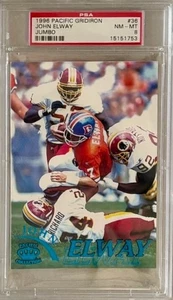 1996 Pacific Gridiron #36 John Elway Jumbo PSA 8 POP 1 (one higher) - Picture 1 of 2
