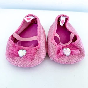 Build a Bear BAB rosa glitzernde Teddy-Spielzeugschuhe mit Absatz - Bild 1 von 5
