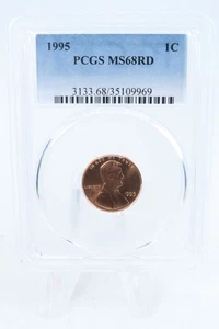 1995-P PCGS MS68RD Lincoln Memorial Cent Business Strike 1C - Picture 1 of 2